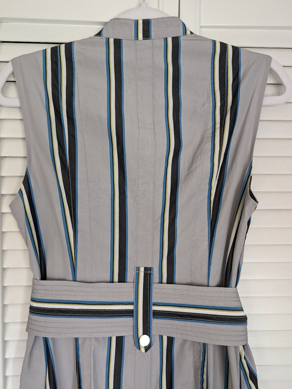 Diane von Furstenberg DVF Striped Belted Maxi Shirtdress – Size 8 – Like New - Picture 9 of 16